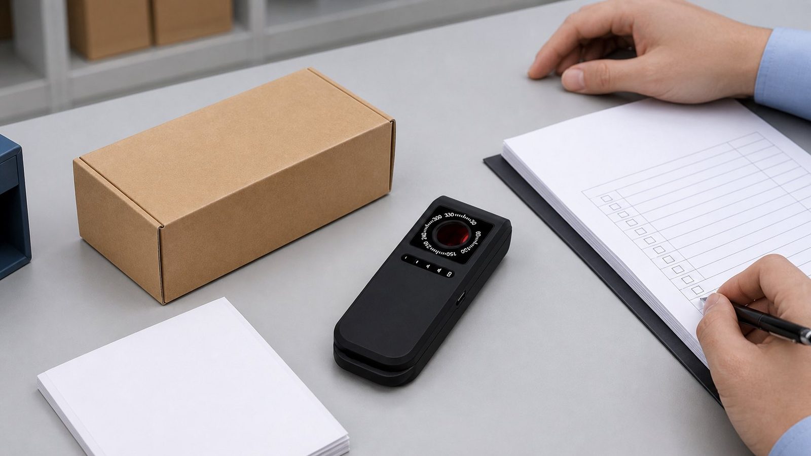 DE01 privacy-protection detector sample and packaging review for B2B buyers